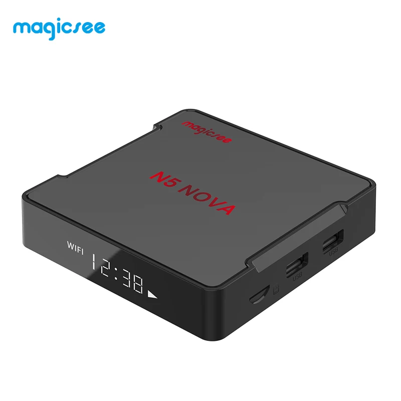 Magicsee N5 Nova Android 9.0 Smart TV Box 4GB 64GB Dual Wifi TVbox 2G 16G RK3318 Quad Core Streaming Media Player 4K Mini PC DHL