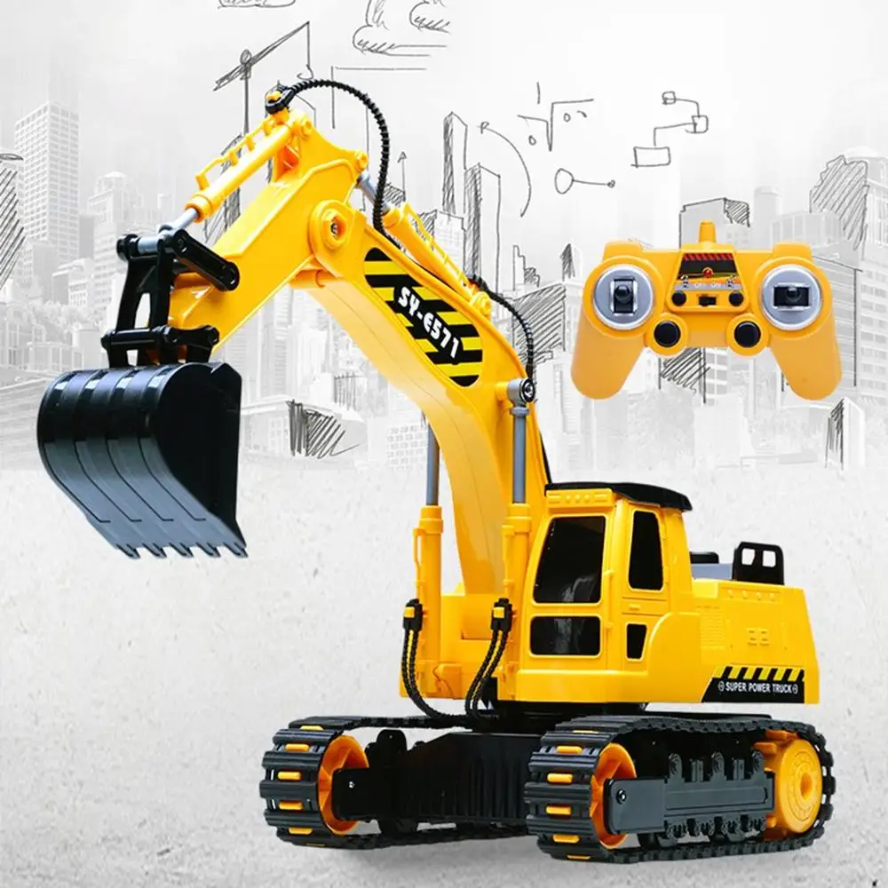 

RC Excavator 2.4G Remote Control Truck Toys Construction Tractor High Speed Vehicle Truck Car Toys for Kids Boys Gift E571-003