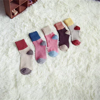 

Autumn and Winter Thicken Socks Women Cotton Korean Harajuku Pink Socks Color Matching Japanese Kawaii Woman Socks