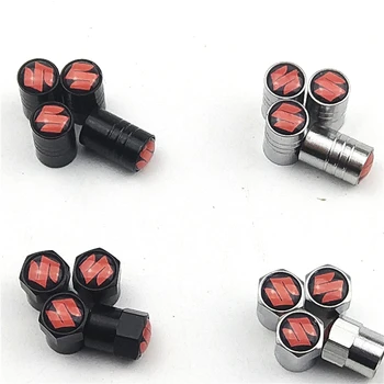 

4PCS Metal Wheel Tire Valve Stem Caps For For Suzuki Vitara Jimny S-CROSS SWIFT VITARA SX4 Auto Car Styling