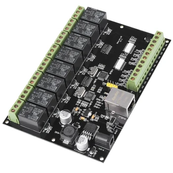 

DC9-24V 8 Way Network Relay Switch Controller Ethernet TCP/IP Relay On-Off Output