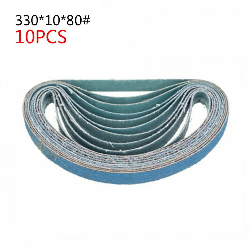 

10 X Mixed Power Tool Sander Sanding Belt Belts 330 * 10mm 40 60 80 120 Grit