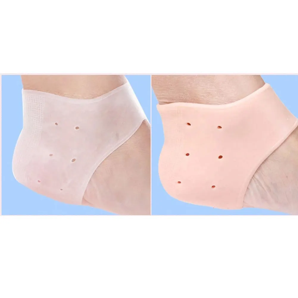 Soft Silicone Foot Skin Care Protector Heel Socks Prevent Dry Skin Against Peeling Washable Moisturizing Gel Foot Protector