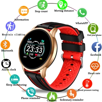 

LIGE Men Smart Bracelet Sport smartwatch Women IP67 Waterproof Fitness Tracker LED Screen heart rate Monitor Pedometer Wristband