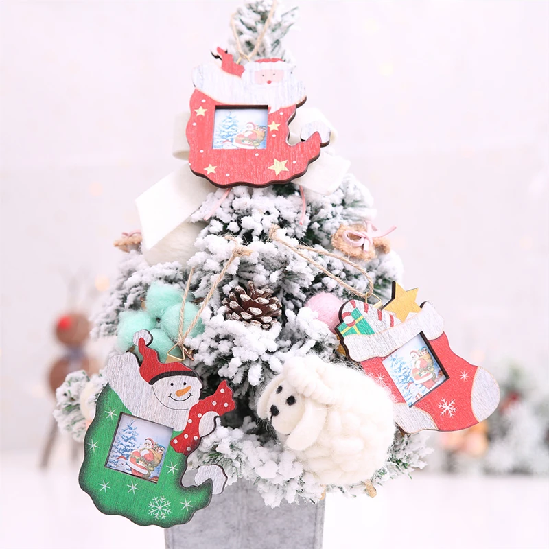 Christmas Photo Frame Christmas Decor for Home Christmas Santa Tree Pendant Xmas Gifts Decor Noel Navidad New Year