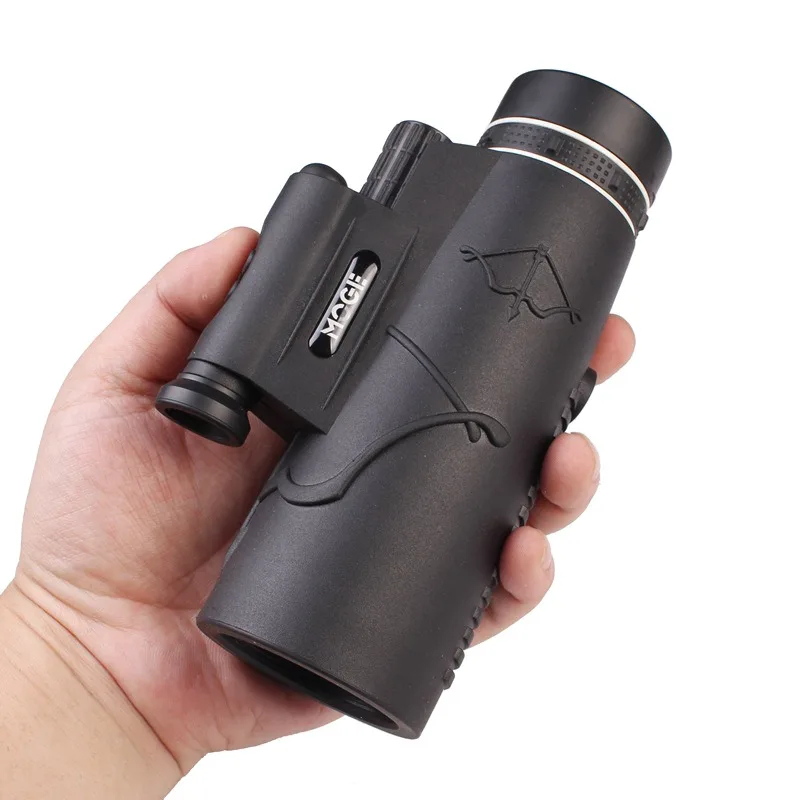 Monocular Powerful Zoom Handheld Telescope With Light Portable Waterproof Hunting Camping Hiking With Tripod Clip