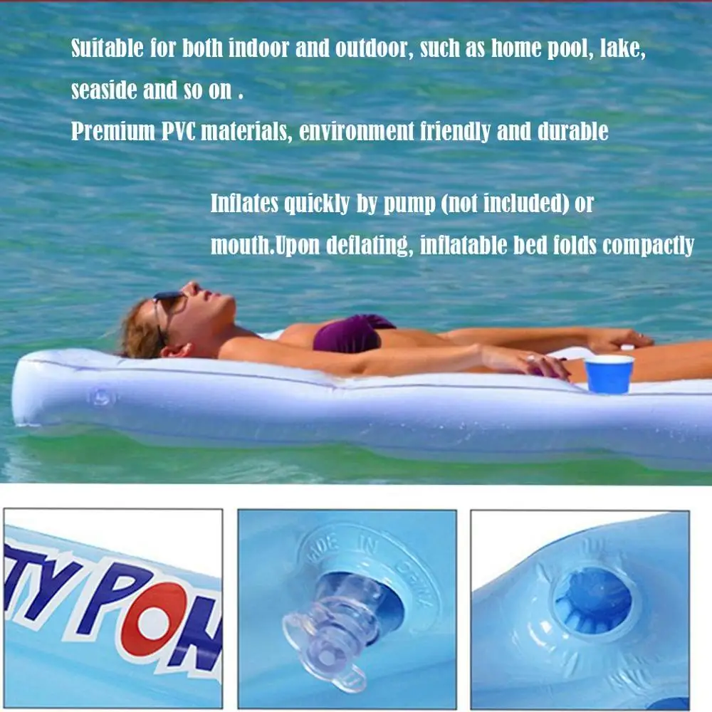 Надувной, пивной Pong Таблица Float плавательный бассейн плот гостиная ПВХ плавучий плот с 24 подстаканники для бассейна Вечерние игры