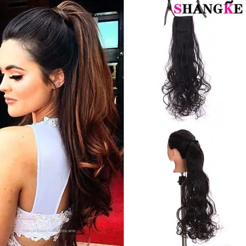 

LUPU New Good quality wig factory 4 colors Silky curly Synthetic Natural Long Drawstring hair piece Extension