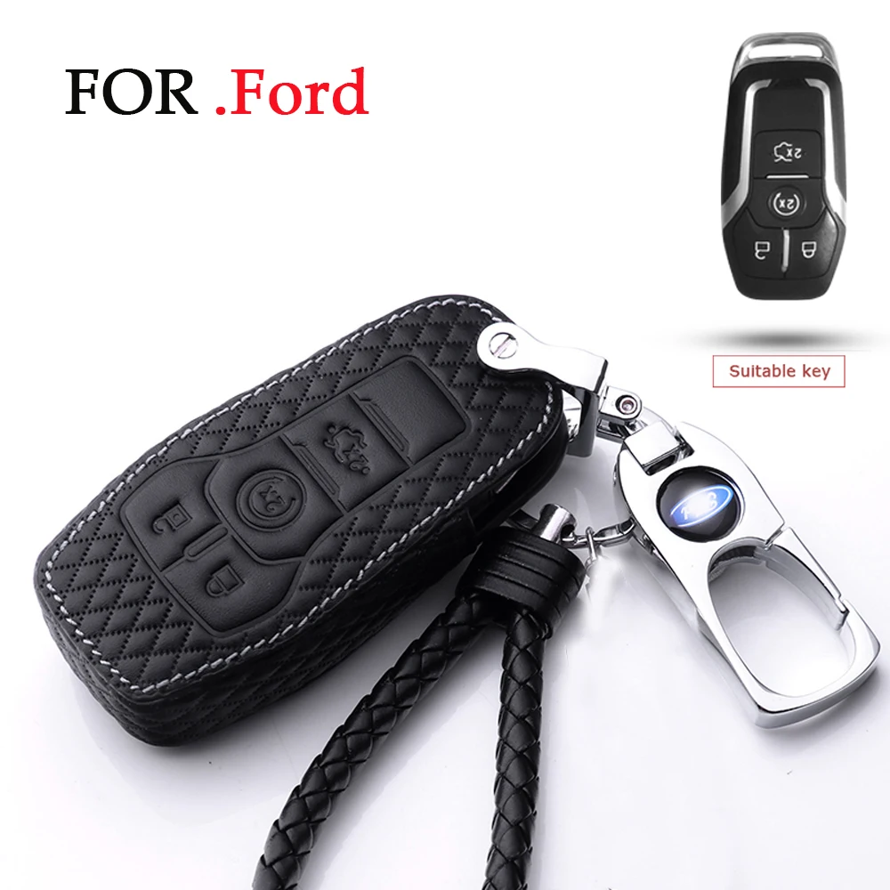 

Zinc alloy key ring / black Car Key case for Ford Focus Fiesta Edge Escape Kuga Fusion Mondeo Ecosport Explorer Auto Accessories