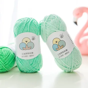 

62 color 50g / 110 M / 5 Strand Cotton yarn milk fiber woolen yarn DIY Hand knit Baby Toy doll sweater hat sc