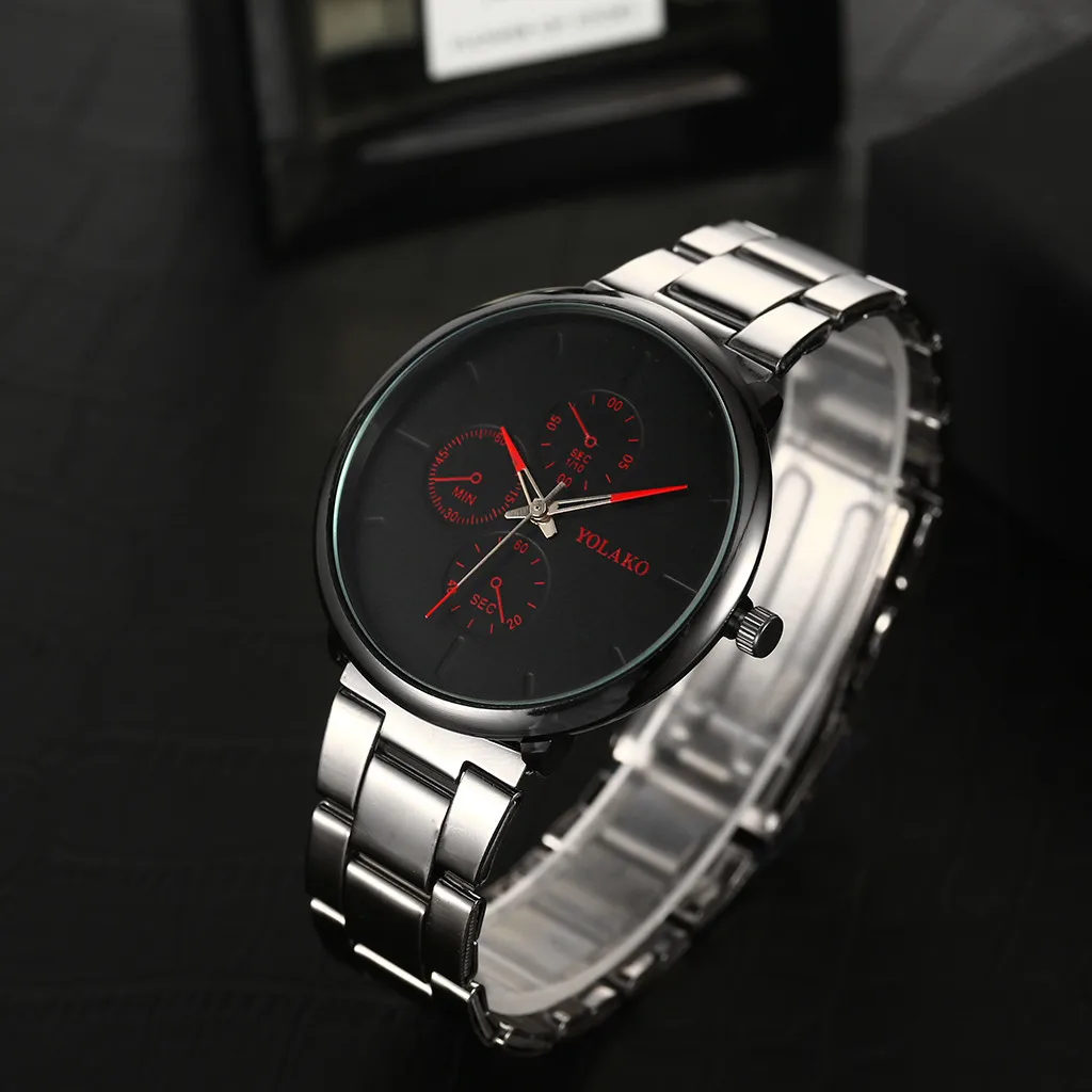 

Business Men's Watch Creative Pointer Steel Band Belt Ultra-thin Quartz Sports And Leisure Watch Clock Men Gift Relogio Masculin