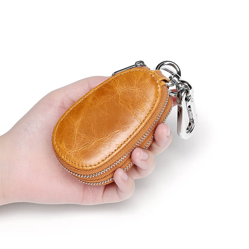 

Hot Genuine Leather Key Holder Womne Key Wallets Car Key Holder Smart Housekeeper New Design Keys Organizer Keychain Bag Purse
