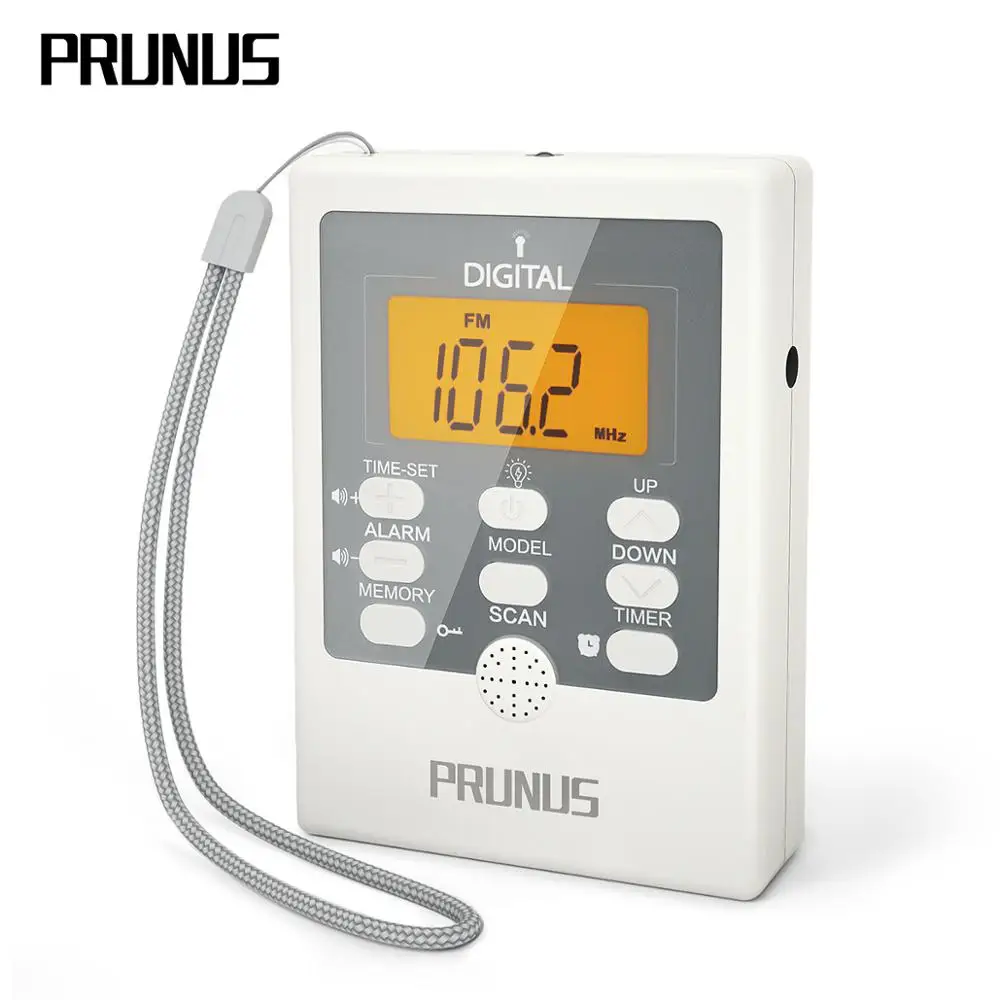 Beste PRUNUS J 157 Draagbare radio FM AM radio ontvanger Emergency LED licht SOS Timer functie Mini pocket radio met luidspreker