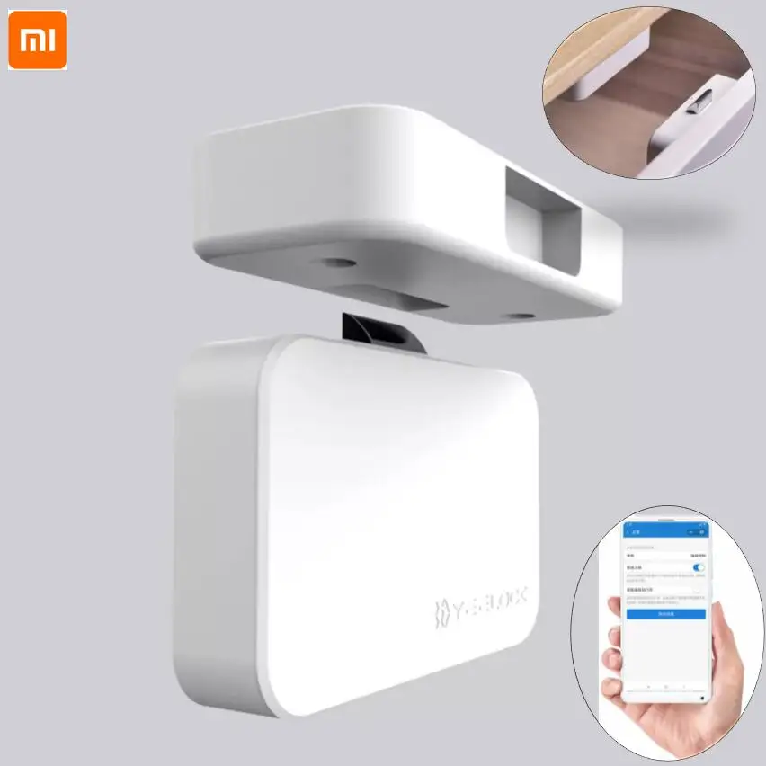  Умный блокировщик Xiaomi MIjia YEELOCK на ящик шкафа без ключа, Bluetooth, приложение для защиты от кражи, для обеспечения безопасности детей 