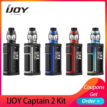 

IJOY Captain 2 Kit 180W Vape 5ml Captain V Subohm Tank with X3 Mesh Coil Box Vape Kit powered by 18650 battery VS Captain PD270