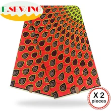 Анкара африканская восковая печатная ткань 12 ярдов Хлопок Воск Гана воск нигерийский стиль для шитья африканские платья одежда 111821