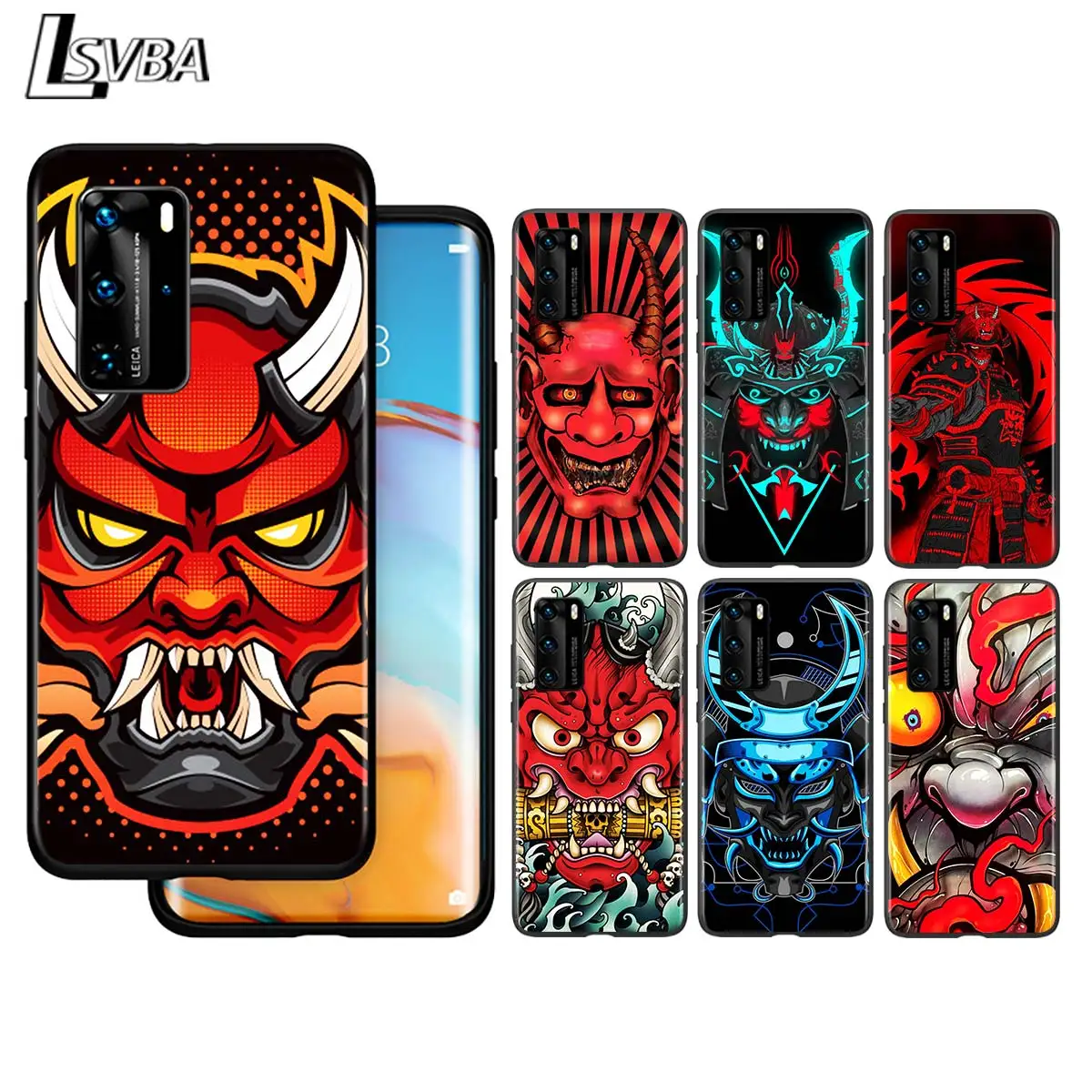 Демон Самурай Япония для Huawei P40 P30 P20 P10 Pro Lite E Plus 4G 5G P9 P8 P Smart Z S мягкий черный чехол