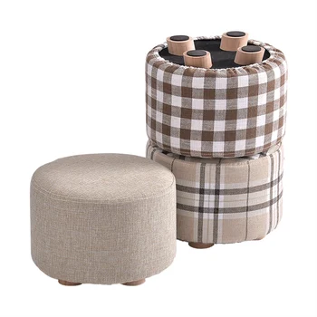 

Solid Wood Stool Children's Small Sitting Pier Coffee Table Stool Cloth Shoes For Shoes Wearing Shoes Stool Stools Household Ben