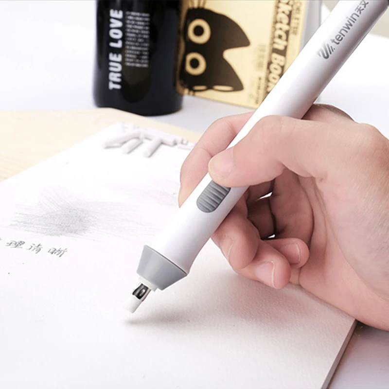 

Adjustable Electric Pencil Eraser Kit Battery Operated Highlights Erasing Effects For Sketch Drawing With 22Pcs Rubber Refills
