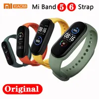 100% Originele Xiaomi Mi Band 6 5 Band Siliconen Armband Mi Band6 Geel Strap Wrist Xiaomi Mi Band 5 Vervanging siliconen Band