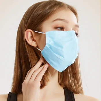 

Wholesale Disposable masks three-layer breathable skin-friendly dust-proof non-woven civilian masks for Blue Face Mask