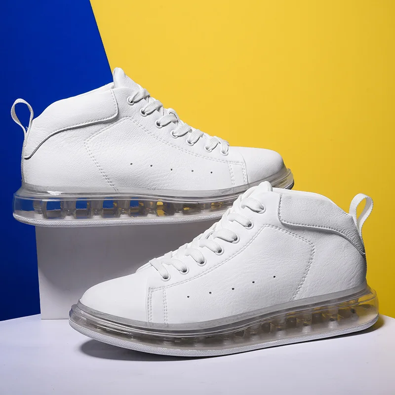 

2019 New Style Online Celebrity INS Fashion Korean-style Versatile Casual Extra High Thick Bottomed White Shoes