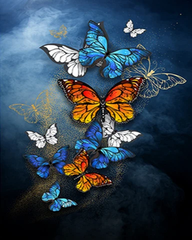 Painting By Numbers Butterfly Animals Modern Wall Art Canvas Painting Acrylic Paint By Numbers For Home Decor Frameless