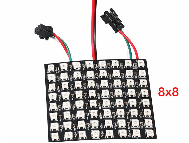 

WS2812B SK6812 Soft LED Pixels Panel Screen 8*8cm 64pixel Led digital addressable Full Color Display Led Board