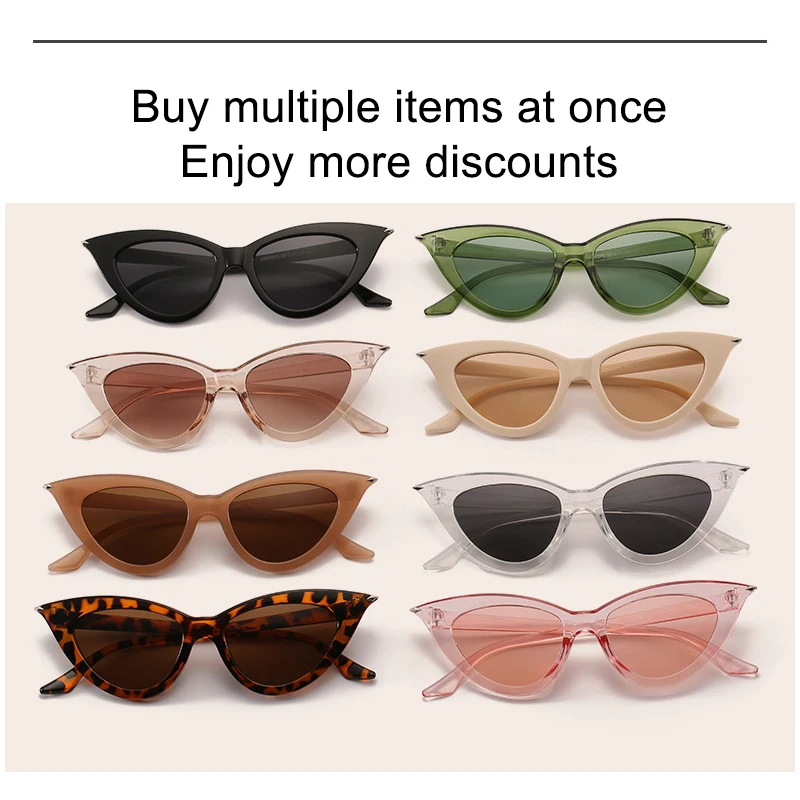 Sunglow 2021 Classic Cat Eye Women Sunglasses Fashion Retro Sun Glasses Lightweight Shades for Female Recreational Style round sunglasses