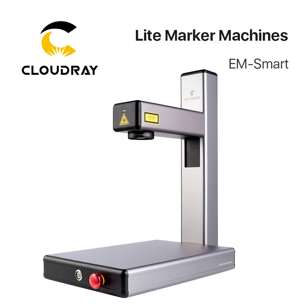 Cloudray venda quente em-smart 20w laser de fibra inteligente lite máquina de marcação para diy metal aço inoxidável frete grátis dhl
