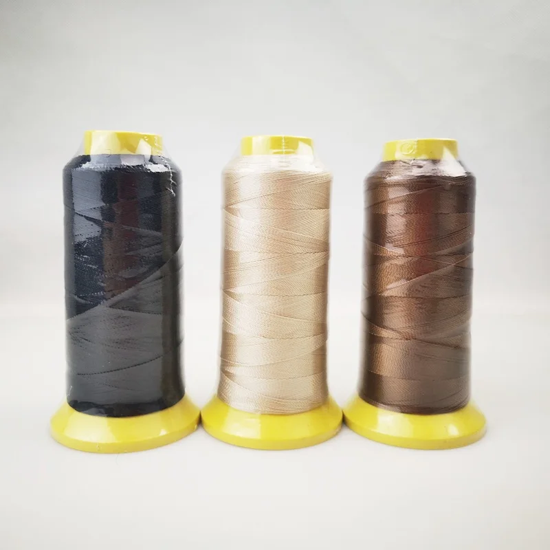 

Needles Nylon Thread 1 Roll black or blond Nylon thread Hot Sells Machine Weft Hair Extension Wig Making Tools to wholesale
