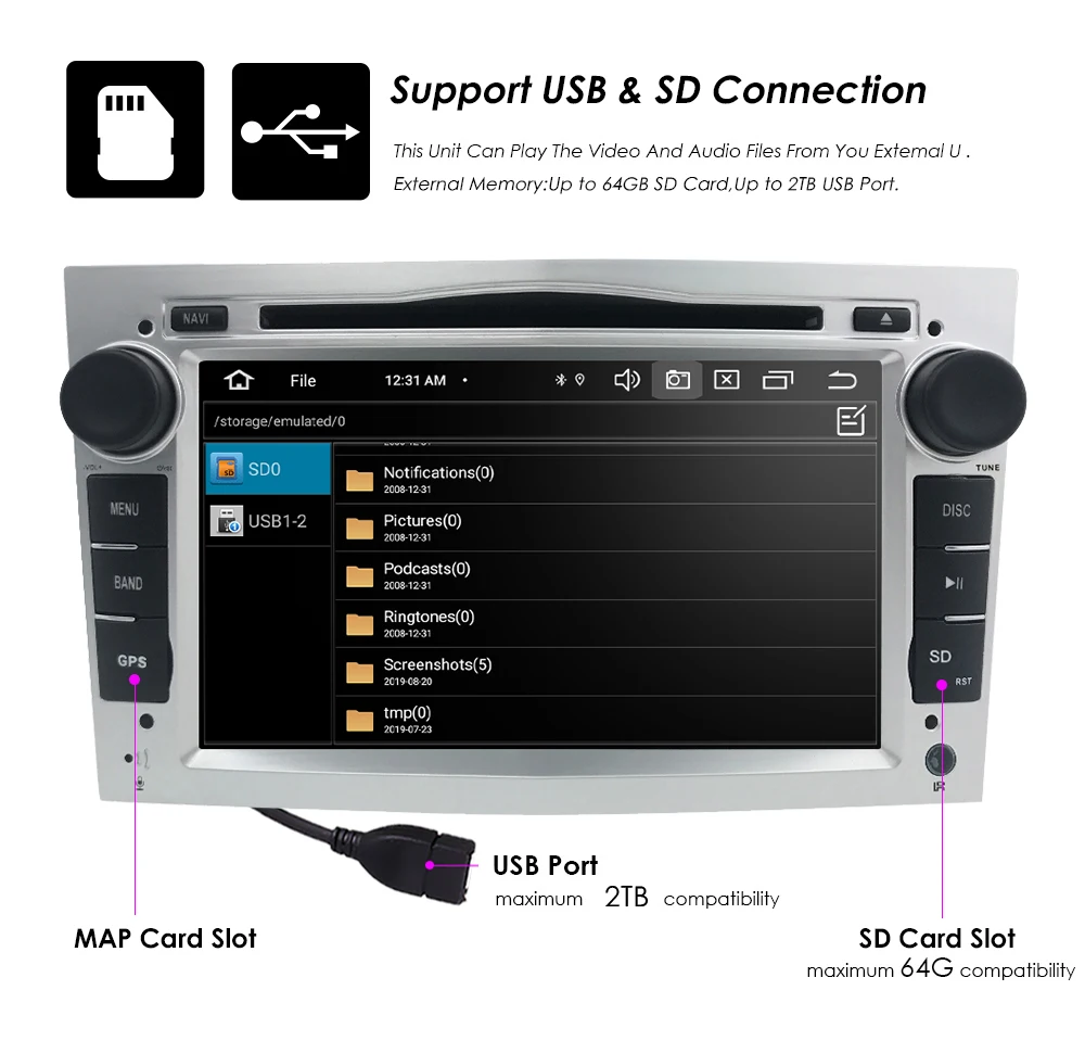 Excellent 2din 4+64 4GWIFI Android 9.0 CarDVD Player gps for Vauxhall/Opel/Antara/VECTRA/ZAFIRA/Astra OctaCore 7