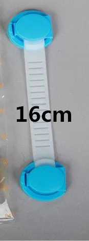 blue 16cm 10x 10 шт./партия, детские пластиковые защитные замки для детей, детские ящики, замок для шкафа, двери для детей, безопасные замки, продукты - Цвет: blue 16cm 10x