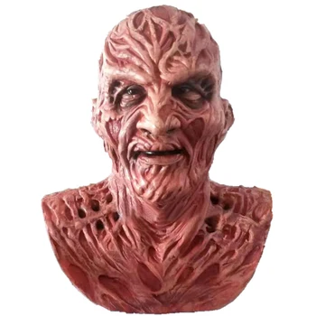 

Freddy Krueger Latex Mask Scary Carnival Halloween Realistic Adult Party Costume Horror Hood RPA016