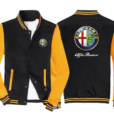 

NEW Fashion Men Baseball Jacket for Alfa Romeo Logo Sportswear Casual Sweatshirt Hip Hop Harajuku Unisex Uniform 3 colors