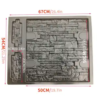 

67*54*2CM Embossed Paving Mold Garden Decorative Path Driveway Wall Stone Concrete Cement Mould Brick DIY Buildings Irregular