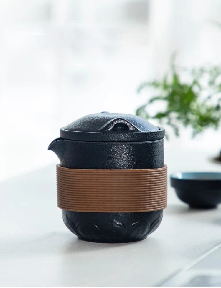TANGPIN черная посуда керамическая чайник гайванские чашки для чая чайный набор портативный дорожный чайный сервиз, кружка для вина