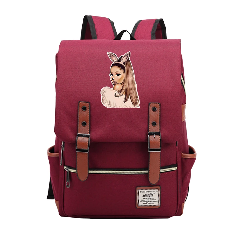 Рюкзак Ariana Grande с принтом Mochilas Para Mujer, 16 дюймов, винтажные школьные рюкзаки для мальчиков и девочек, рюкзаки для ноутбука для путешествий - Цвет: Canvas Backpack 21