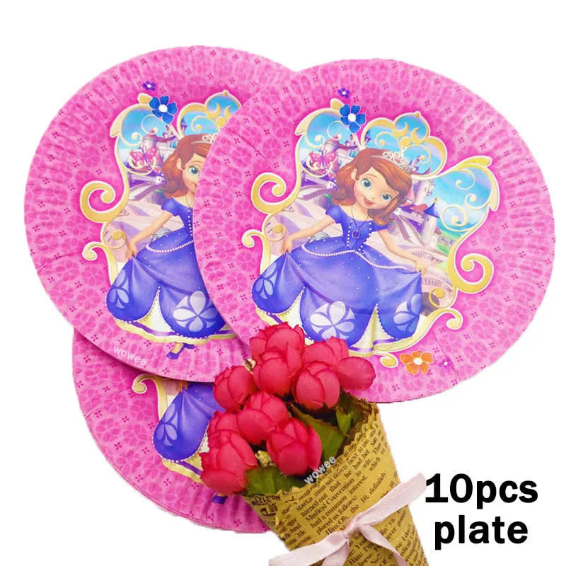 24pcs Cake Dessert Inserted Card Sofia Princess Cake Toppers Cartoon Decoration Card Kids Birthday Baby Shower Party Supplies