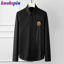 Брендовая мужская рубашка, высокое качество, деловые мужские рубашки с длинным рукавом, одноцветные тонкие рубашки, большие размеры 4XL, Повседневная Женская сорочка