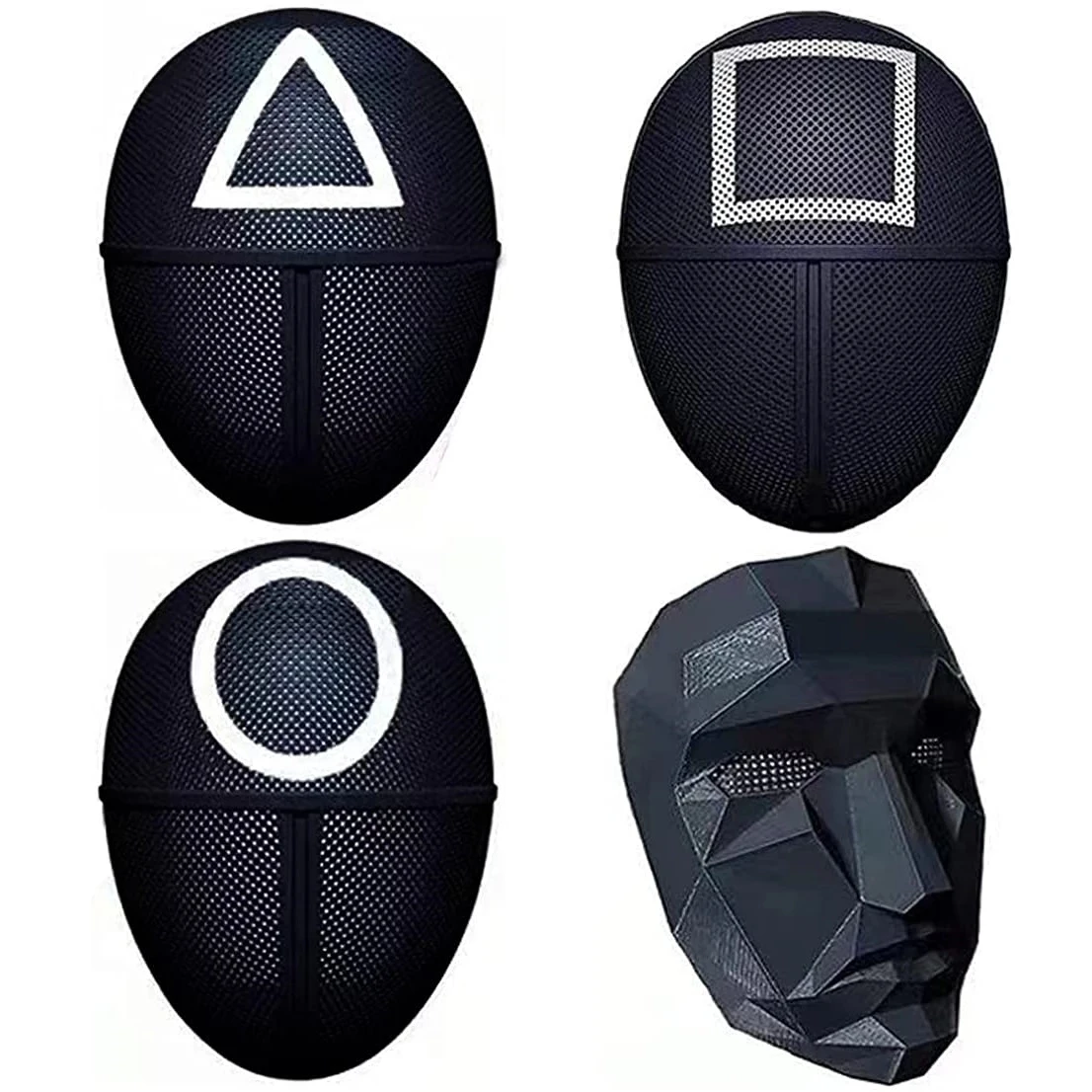 Adult Squid Game Cosplay Game Full Face Mask Round Six Supervisor  Masquerade Accessories Christmas Mask Fast Delivery|Boys Costume  Accessories| - AliExpress