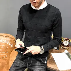 Осенний мужской пуловер Homme Eagle модный свитер мужской деловой Повседневный Erkek Kaza Круглый вырез сплошной цвет вязания Gar мужской t свитер