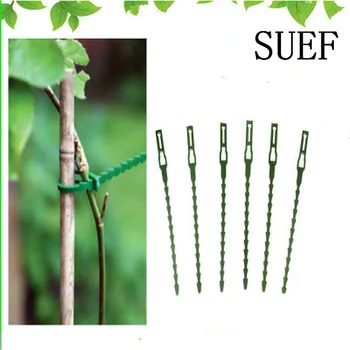 

SUEF Free Shipping 10pcs/lot Adjustable Plastic Plant Cable Ties Reusable Cable Ties for Garden Tree Climbing Support @2