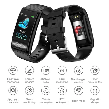 

P10 Dynamic 24-Hour ECG Monitoring Heart Rate Smart Watch Bracelet Sport Fitness Tracker Wristband For Men Women
