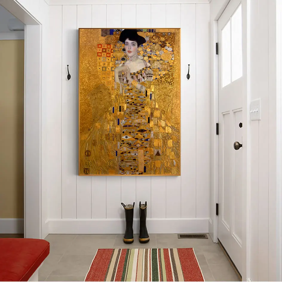 Портрет Adele Bloch Canvas настенные картины Gustav Klimt Kiss репродукции Холст принты для