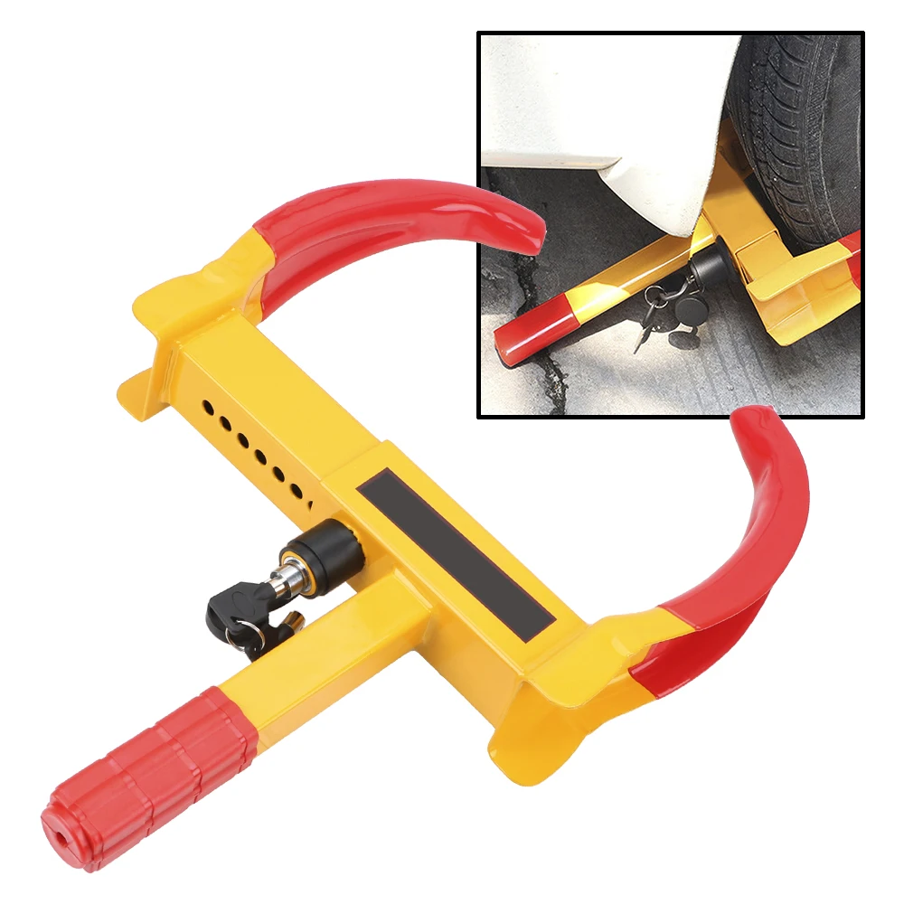 FORAUTO Car Wheel Clamp Anti-Theft Lock Car Truck Tire Lock Tire Claw Trailer Heavy Duty Portable Auto Accessorie Universal