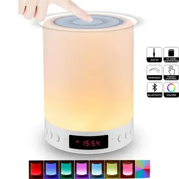 

Colorful Night Light With Bluetooth Speaker Smart Portable Wireless Touch Control Desk Tablet LED Bedside Table Lamp