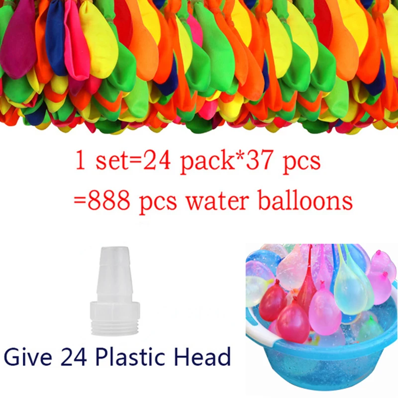 Globos de agua de relleno rápido para niños, juguete de 888 Uds. De globos mágicos para exterior, juegos acuáticos para verano, playa, fiesta, regalo para niños