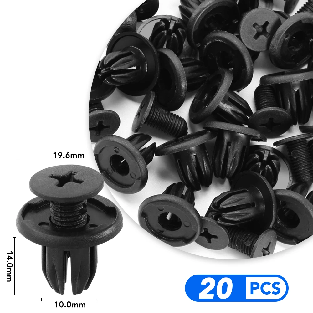 Auto Bumper Fastener Clip Hole Rivet Retainer 20pcs for KIA Audi Peugeot Mazda Renault Volkswagen Nissan skoda car fastener clips car retainer clips auto fastener clips car fastener clip auto fastener clip kit