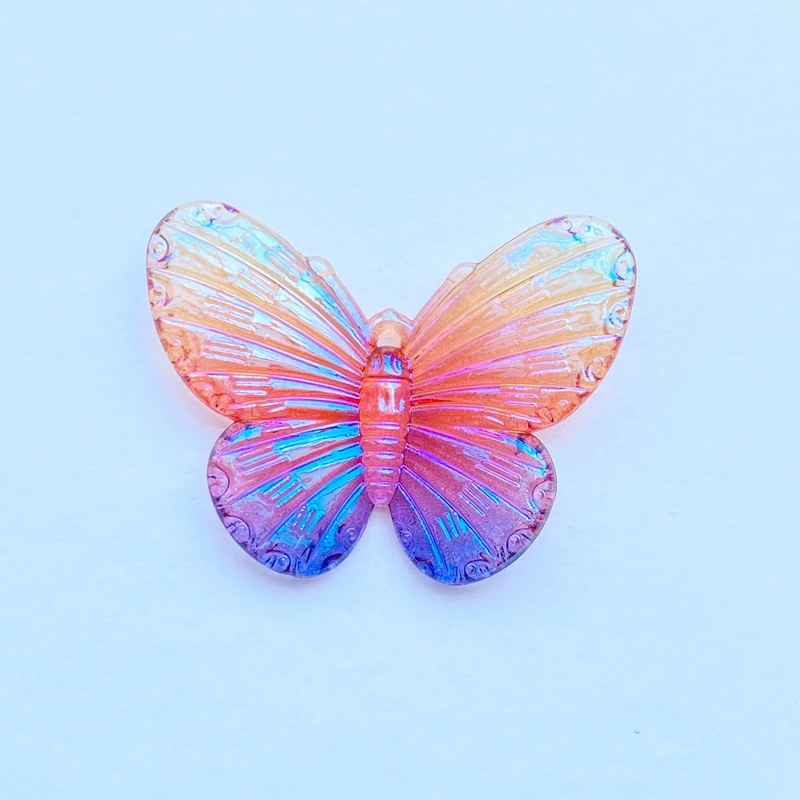 10Pcs Cute Mixed Mini Plated Butterfly Flat Back Acrylic Cabochons Scrapbooking DIY Jewelry Craft Decoration Accessories L72